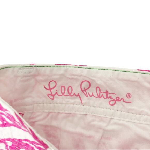 Lilly Pulitzer Pink The Callahan Flat Front Shorts Sz 00 - Picture 4 of 6